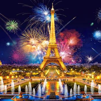 1000 db-os puzzle (Tűzijáték az Eiffel-torony felett) kép