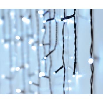 180 LED-es prémium kültéri jégcsap fényfüzér-hideg fehér kép