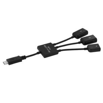 3 az 1-ben Micro USB HUB DUPLA USB 2.0 OTG ADAPTER kép