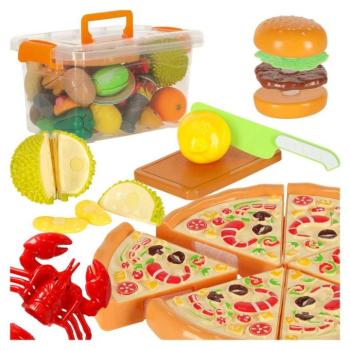 36 darabos konyhai kiegészítő készlet zöldségek és gyümölcsök vágásához gyerekeknek kép
