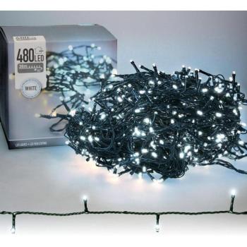 480 LED-es, 36 méteres kültéri/beltéri fényfüzér időzítővel, hidegfehér kép