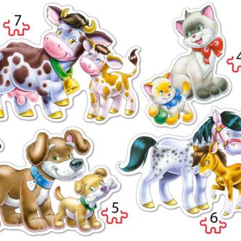 4az1-ben puzzle gyerekeknek (Állatok) kép