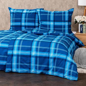 4Home Blue plaid flanel ágynemű, 140 x 200 cm, 70 x 90 cm kép