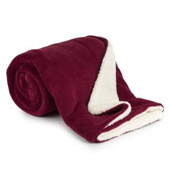 4Home gyapjú hatású pléd bordó, 150 x 200 cm, bordó kép
