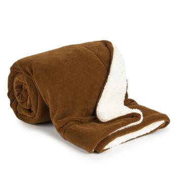 4Home gyapjú hatású pléd, sötétbarna, 150 x 200 cm, sötétbarna kép