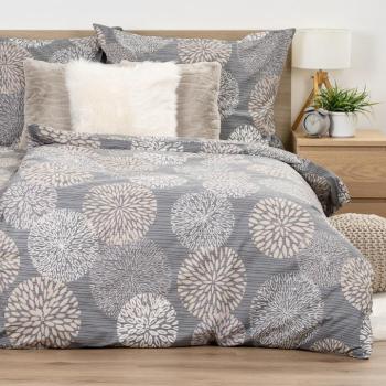 4Home Pamut ágynemű Grey Petals, 220 x 200 cm, 2 db 70 x 90 cm kép