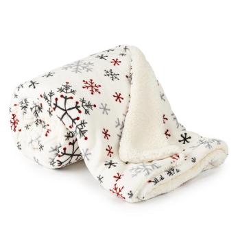 4Home Snowflakes gyapjú hatású pléd, 150 x 200 cm kép