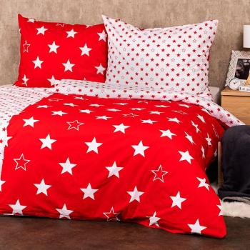 4Home Stars red pamut ágynemű, 140 x 200 cm, 70 x 90 cm kép