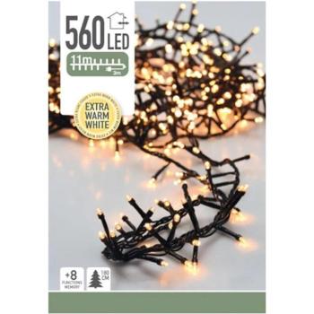 560 LED-es fényfüzér kültéri/beltéri - Extra meleg fehér kép