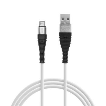 Adatkábel - microUSB , szilikon bevonat, 4 szín - 2 m kép