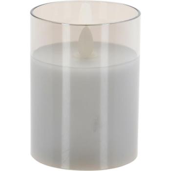 Agide LED gyertya üvegpohárban, valódi lánggal, 7,5 x 10 cm, meleg fehér kép