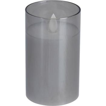 Agide LED gyertya üvegpohárban, valódi lánggal, 7,5 x 12,5 cm, meleg fehér kép