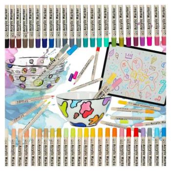 Akril DIY vízálló filctollak 48 db. kép