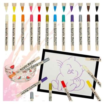 Akril filctollak DIY vízálló filctollak 12 db. kép