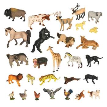 Állatfigurák, állatkert szett 28 db kép
