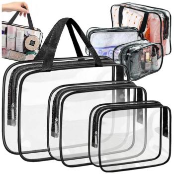 Átlátszó piperetáska készlet, 3 db kép