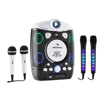Auna Kara Projectura karaoke rendszer, fekete + Dazzl karaoke mikrofon készlet, LED megvilágítás kép