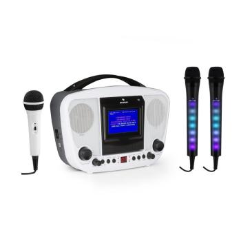 Auna KaraBanga karaoke rendszer + Dazzl mikrofon szett, bluetooth, TFT kijelző kép