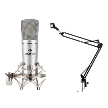 Auna MIC-920, USB, mikrofon készlet, V3, kondenzátoros mikrofon, forgókar, védőtáska kép