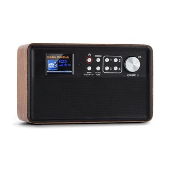 Auna Nestor, DAB + rádió, DAB +/FM, 2 üzemmód, 2,4" TFT színes kijelző, barna kép