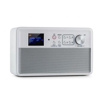 Auna Nestor, DAB + rádió, DAB +/FM, 2 üzemmód, 2,4" TFT színes kijelző, fehér kép