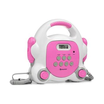 Auna Pocket Rocker BT, karaoke lejátszó, BT, USB port, MP3, 2x mikrofon, rózsaszín kép