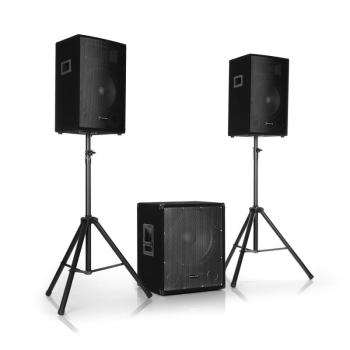 Auna Pro Cube 1812, 2.1 aktív PA készlet, 1600 W, 18" subwoofer, 2 x 12" hangfal kép