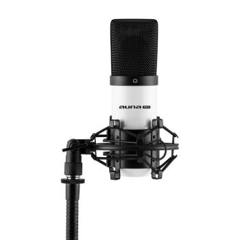 Auna Pro MIC-900WH, fehér, USB, kondenzátoros mikrofon, kardioid, stúdió kép