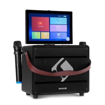 Auna Pro Spin 8, karaoke rendszer, 12,1", érintőképernyő, 2 UHF mikrofon, WiFi, BT, USB, SD, HDMI kép