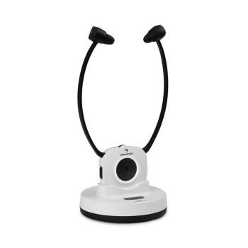 Auna Stereoskop, vezeték nélküli fejhallgató sztetoszkóp szerkezettel, fülbe, 20 m, 2,4 GHz, TV/HiFi/CD/MP3, akkumulátor, fehér kép
