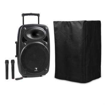 Auna Streetstar 12 mobil PA berendezés, védőborítóval, 12"-es subwoofer trolley BT USB kép