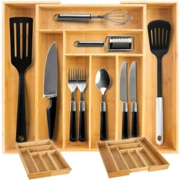 Bambusz fiókrendszerező kép