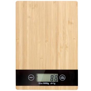 Bambusz LCD konyhai mérleg 5 kg-ig kép