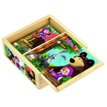 Bino kockajáték, Mása és a medve, 9 db-os kép
