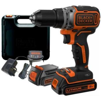 Black and Decker BL186KB-QW Kefe nélküli akkus fúrócsavarozó tároló dobozban kép