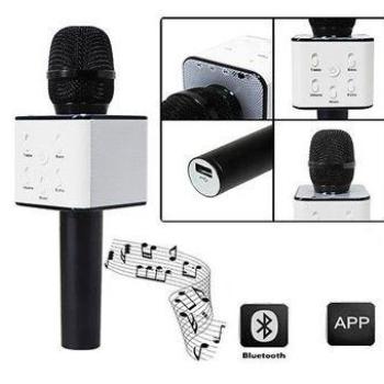 Bluetooth karaoke mikrofon, beépített hangszóróval és szabályzókkal kép