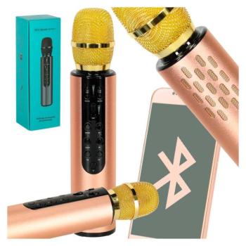 Bluetooth vezeték nélküli karaoke mikrofon arany kép