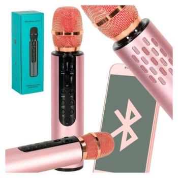 Bluetooth vezeték nélküli karaoke mikrofon-rózsaszín kép