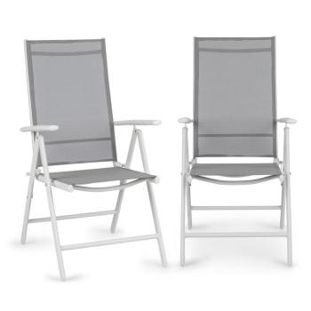 Blumfeldt Almeria, összecsukható szék, 2 darabos szett, 56,5 x 107 x 68 cm, comfortmesh, fehér kép