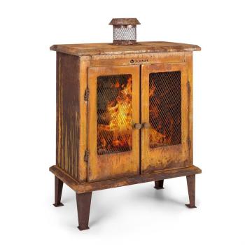 Blumfeldt Flame Locker, tűzrakóhely, vintage kerti kandalló, 58 x 30 cm, acél, rozsda design kép