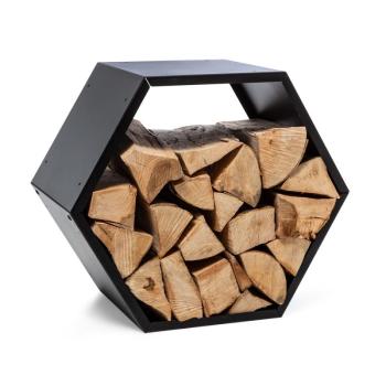 Blumfeldt Hexawood Black, fa raktár, hatszög alakú, 50,2 × 58 × 32 cm kép