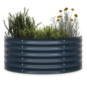Blumfeldt High Grow Half Circle, félkör alakú magaságyás, 105x43x60 cm, hullámos acéllemezből, egyszerű összeszerelés, rozsda- és fagyálló kép
