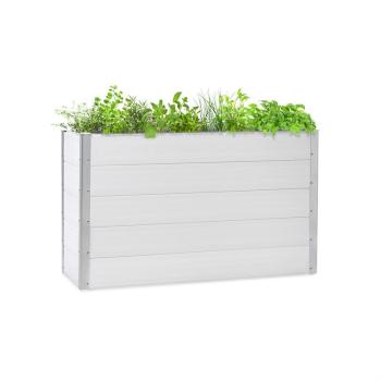 Blumfeldt Nova Grow, kerti ágyás, 150 x 91 x 50 cm, WPC, fa megjelenés, fehér kép