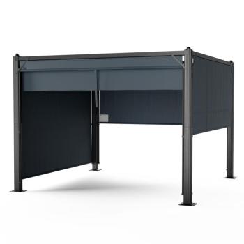 Blumfeldt Pantheon Cortina pavilon 3x3 m, időjárásálló, alumínium, porfestett, redőnyök kép