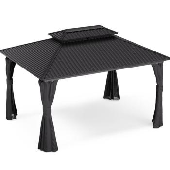 Blumfeldt ShadeFortress, pergola, 4 x 3 m, horganyzott acél tető, véd a nap, eső és a szél ellen kép