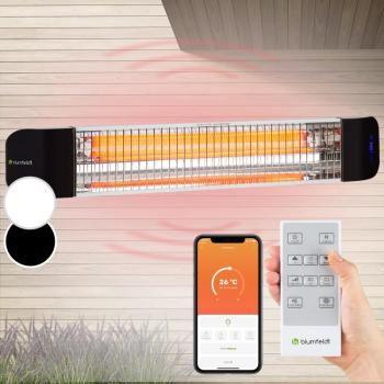 Blumfeldt Smartwave, infravörös fűtőtest, széncső, 2400 W, WiFi, applikációval vezérelhető, fehér kép