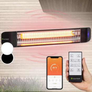 Blumfeldt Smartwave, infravörös fűtőtest, széncső, 2400 W, WiFi, applikációval vezérelhető, fekete kép