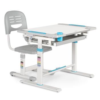 Blumfeldt Tommi XL, gyermek íróasztal és szék szett, állítható magasságú íróasztal és ergonomikus szék, 4 éves kortól - 10 éves korig kép
