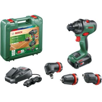 Bosch AdvancedDrill 18 Akkus fúrócsavarozó + Tokmányadapter (1x2,5Ah) kofferben (06039B5007) kép