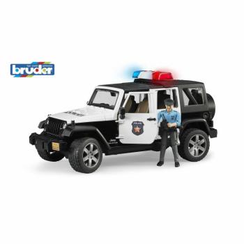 Bruder 02526 rendőrségi Jeep Wrangler  rendőrrel és tartozékokkal, 1:16 kép